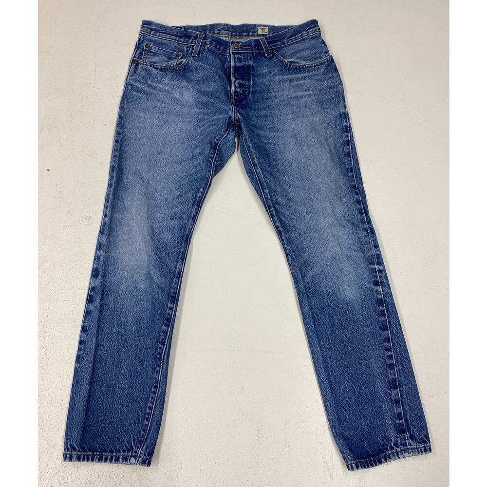 Levi's 501 CT White Oak Cone Denim button fly selvedge straight leg jeans 34x30 - Picture 2 of 8